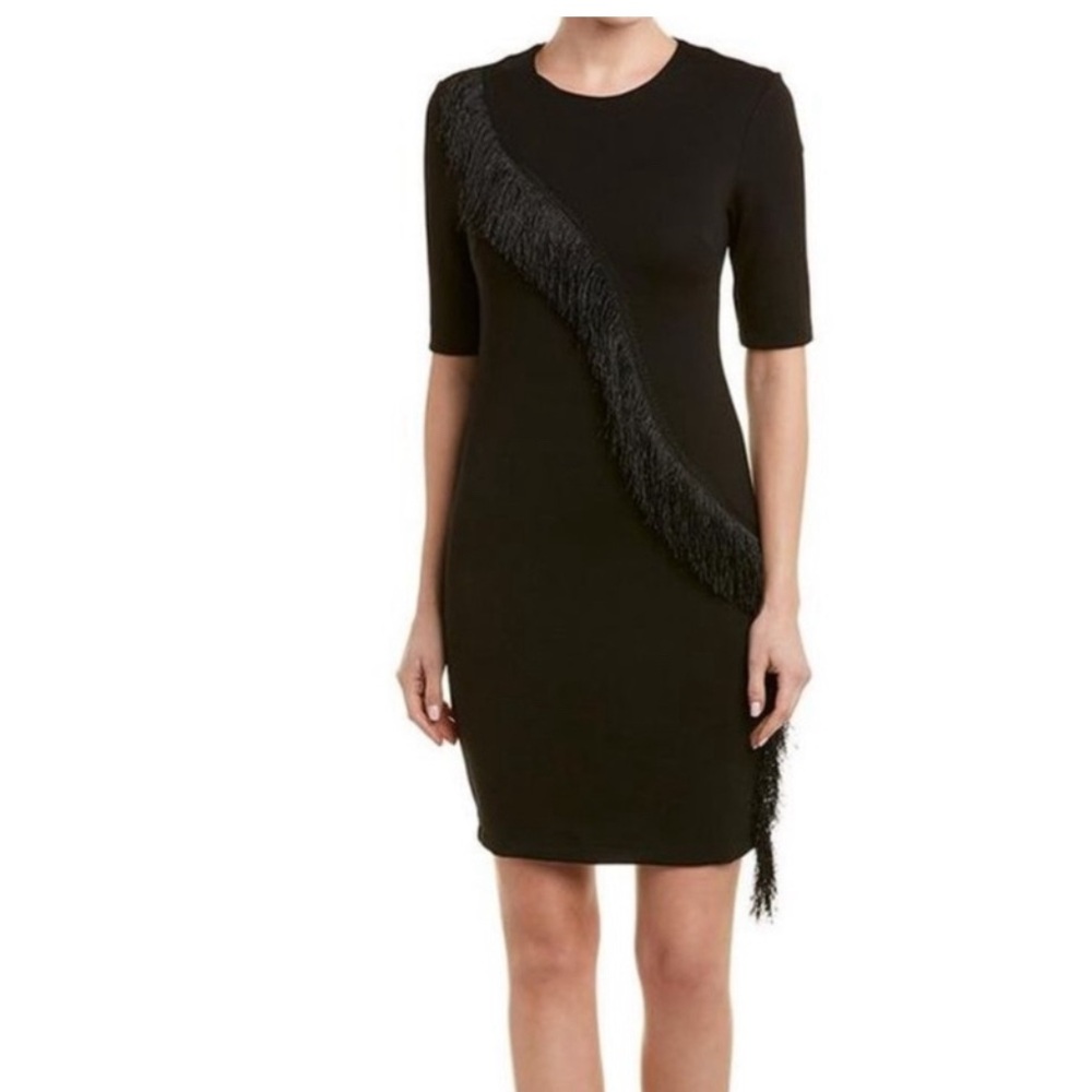 Walter Baker half-sleeve fringe midi-dress, size small